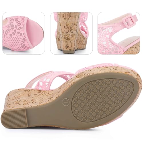 Perphy Lace Ankle Strap Platform Wedges Heel Sandals for Women4