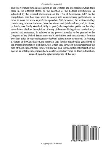 The Debates in the several State Conventions on the Adoption of the Federal Constitution, Vol. 5