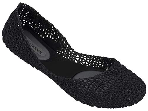 Melissa Damen Campana Papel VII Geschlossene Ballerinas, Schwarz (BLACK GLITTER 52682), 39 EU