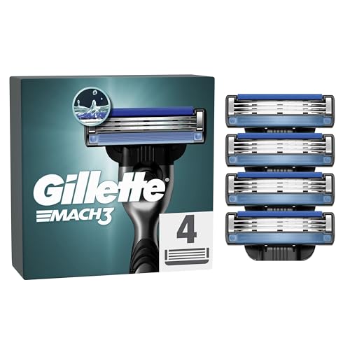 Gillette Mach3 Razor Blades, Pack of 4 Refills
