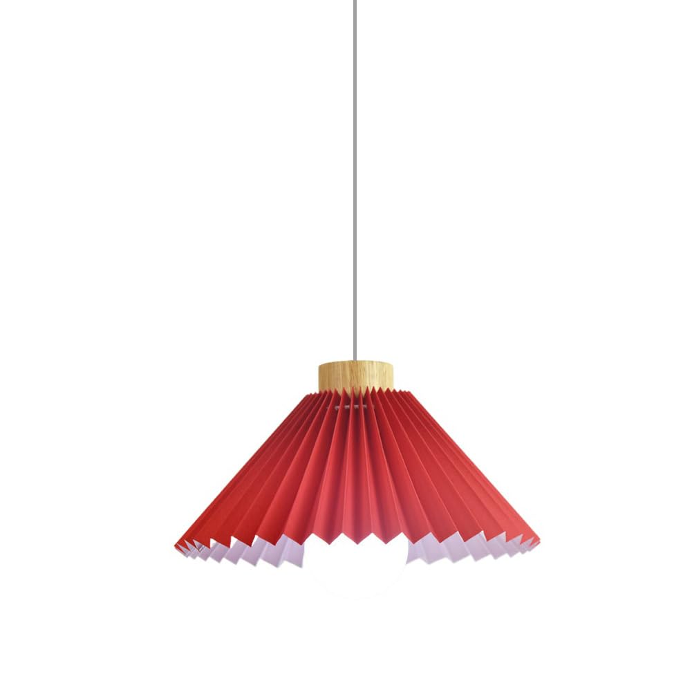Lustre rustique plissé en bois et métal conçu pour sublimer vos espaces intérieurs