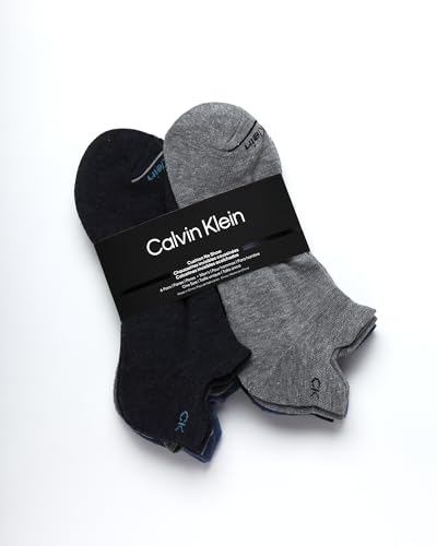 Image of Calvin Klein Mens 6 Pack Cushioned Low Cut Tab No Show Socks