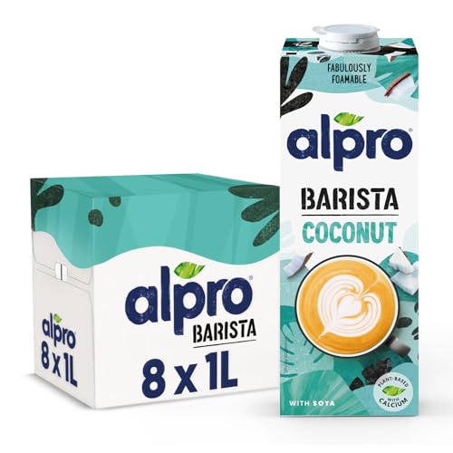 Alpro Bebida Vegetal de Coco Barista - Pack de 8 x 1L