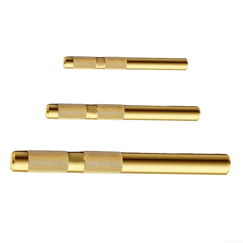 Juego de herramientas de cincel de latón, 3 piezas, punzones de deriva que no dañan, herramienta manual de latón macizo for ingeniería, carpintería y reparación de piezas de precisión