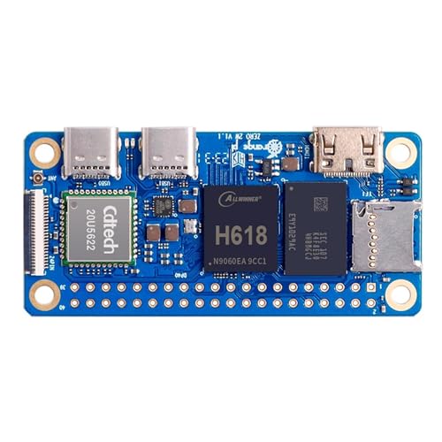 Design potente: alimentato da Allwinner-H618 Quad-core Arm-Cortex-A53 SBC con memoria RAM LPDDR4 da 1GB/1,5GB/2GB/4GB, con un flash SPI più grande.