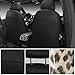 CAR PASS Leopard Print Faux Leather Car Seat Covers & Leopard Car Mats&Leopard Steering Wheel Cover Seat Belt Universal Car Accessories for SUV,Van,Saden,Truck Automobile Interior Sets(Gold Black)
