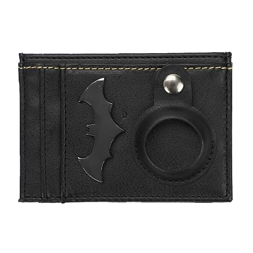Batman The Dark Knight Men's Black Wallet With Tracker Pouch