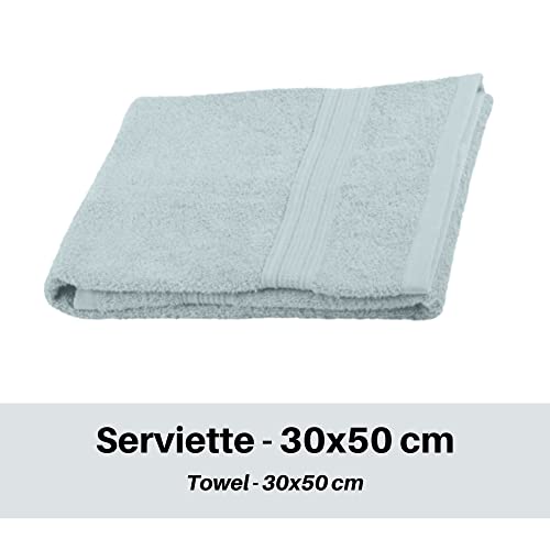 Stof - Bath Towel - Size 30 x 50 cm - 100% Organic Cotton - Sky Colour - Lagoon Model - Bath Linen - Wash at 40 cm - Image 2