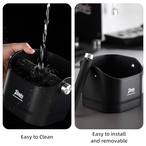 Espresso Knock Box - Bincoo Pink Espresso Machine Knock Box/Espresso Grounds Knock Box, Barista Style Coffee Knock Box for Grounds with Removable Shock-Absorbent Knock Bar and Anti-Slip Base. (Pink) - Image 7