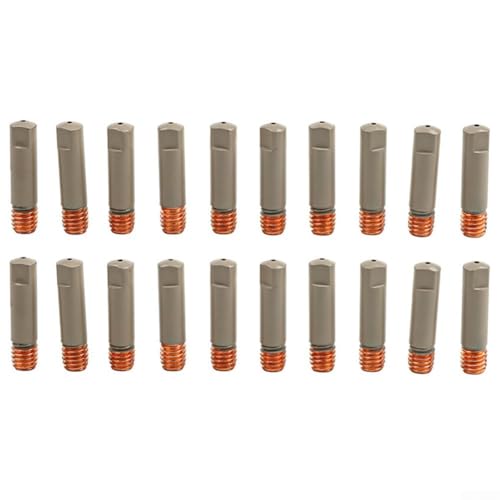 Paquete de 20 puntas de contacto para soldador Mig con revestimiento antiadherente M6 x 1 0, tamaño de rosca 0, 9 mm, puntas de apertura para varios modelos Mini para Mig Torch (0,9 mm)