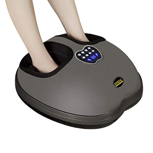 Kendal Shiatsu Foot Massager Machine with Heat, Deep Kneading Therapy, Rolling 3-D Air