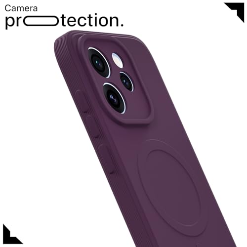 Image of Pikkme Back Cover for Oppo Reno15 Pro 5G Soft Matte Silicone Mag-Safe Design (Mag-Safe Not Support) Camera Protection | Slim Fit Bumper Cover (Purple)