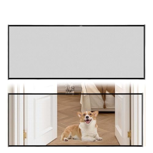 LQUYTA Cancelletto Cani, Barriera per Cani, Cancello Scale per Bambini e Animali Domestici, Cancelletto per Gatti per Porte, Scale e Corridoi, Uso Interni ed Esterni (180 * 72 cm, Nero)