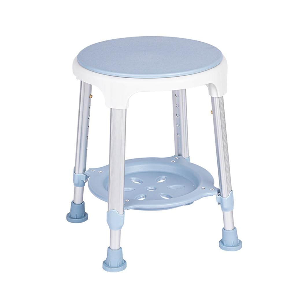 Silla de ducha resistente for ducha interior, taburetes de ducha giratorios de 360° de 396 libras, silla de bañera ajustable y banco de asiento de bañera con bandeja de almacenamiento for personas may