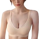 PRETTYWELL Comfortable Bras, Seamless Wire Free Everyday Bras for A to D Cups, V Neck Soft and Light Basic Bras for Women