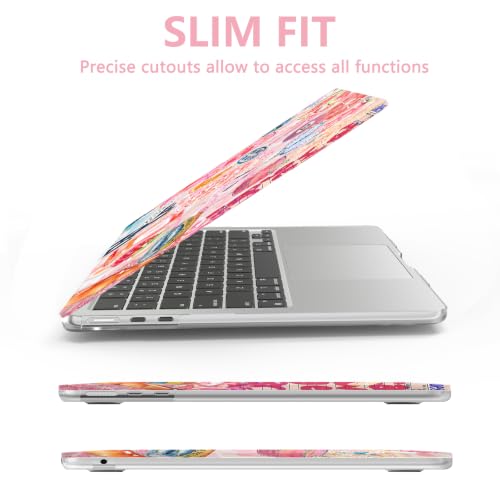 Image of AKIT for MacBook Air 15 inch Case M5 M4 M3 M2 Chip 2026-2023, SumPink | A3448 A3241 A3114 A2941, Cute Unique Pattern Hard Shell Laptop Case+Keyboard Cover+Screen Protector for MacBook Air 15 inch