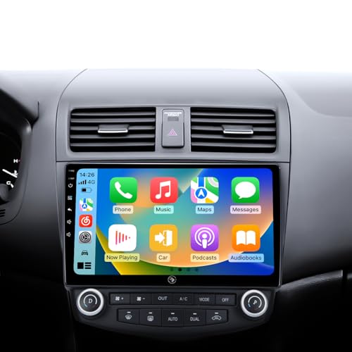10.2 Car Radio Stereo for Honda Accord 7th 2003 2004 2005 2006 2007 2+64G IPS HD Touch Screen/Wireless CarPlay/Android Auto/GPS FM/SWC Bluetooth/1080P Backup Camera (10.2 inch)