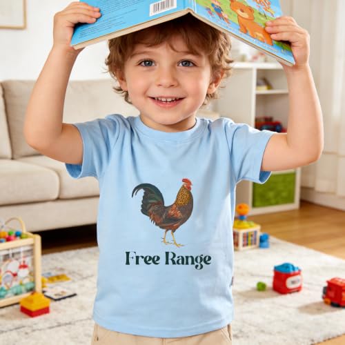 Image of Kids Short Sleeve Tees Toddler Crewneck T-Shirts Boys Girls Dino Raccoon Excavator Silly Goose Flower Girl Tops 2-7 Years