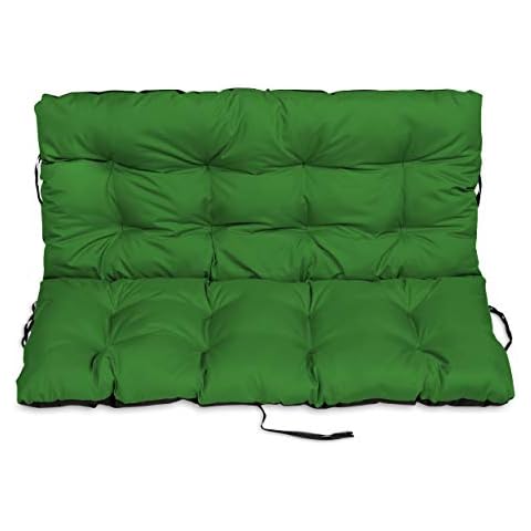 SuperKissen24. Large Garden Bench Seat Cushion Seat Pad - 180x50 and 180x60 cm back - Seat cover for Garden Swing or Garden Sofa - Outdoor/Indoor Long Bench Pillow - Waterproof - green Cover