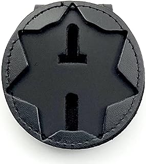 Perfect Fit Shield Wallets Harris County Sheriff HSCO Clip On Badge Holder with Neck Chain (Cut-Out 1257)