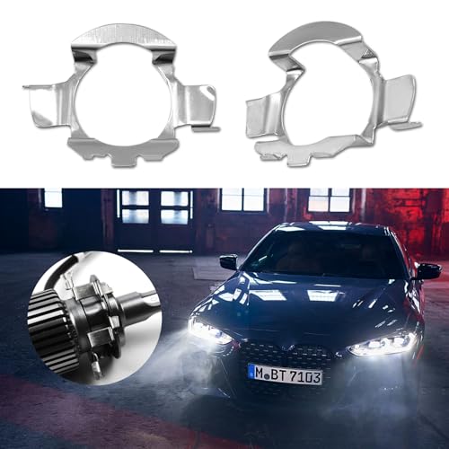 Tecledsn 2PCS Car H7 LED Headlight Bulb Adapter, H7 Led Adapter Led Headlamp Retainer, Car Accessories H7 LED Headlight Bulb Retainer Clips Replacement for Mercedes Benz Buick Audi Nissan (2PCS)