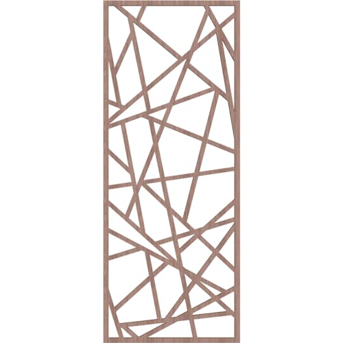 Image of Conway Decorative Pierced Fretwork Wood Wall Panels, 13 3 /8 inchW x 34 3 /8 inchH x 3 /8 inchT, Walnut