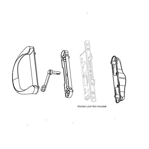 Poignée De Porte Coulissante En Verre ASSA ABLOY Interlock Involute Satiné, Paire Neuve