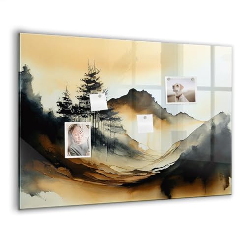 Tableau blanc en verre anti-traces 100x70cm pour bureau école et maison