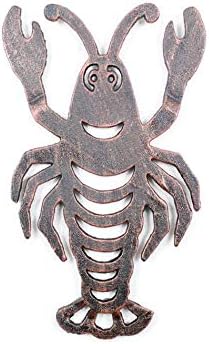 Hampton Nautical Rustic Copper Cast Iron Lobster Trivet 11" - Sea Theme Decor - Beach Decor