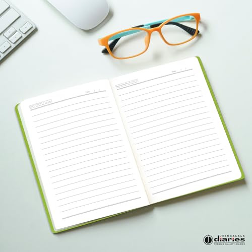 Image of Jhingalala Diaries - Hardbound Leather Cover Pocket Size Corporate Executive Diary Notebook I Pocket Diary For Men and Women I A6 Size I 80gsm Paper I 192 Ruled Pages (Parrot Green)