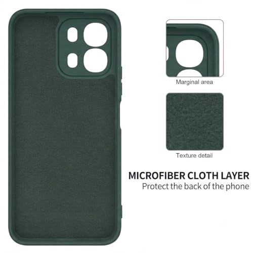 Image of Back Cover Compatible with Oppo A6 Pro 5G | Full Camera Protection | Premium Liquid Silicon Case | Flexible Bumper Case for Oppo A6 Pro 5G (Green)
