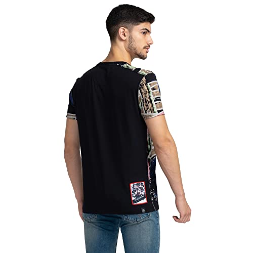 Image of Being Human Black Regular Fit Round Neck Men's T-Shirt Clothing