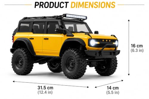 Image of 1:16 Scale 4WD RC Rock Crawler Car for Kids & Adults, 2.4GHz Remote Control Off Road Climbing SUV with LED Lights, Rechargeable Battery, USB Charging, All Terrain Monster Truck(Multicolor)
