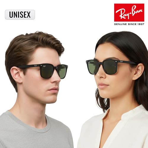 Image of Ray-Ban RB4401D Square Shaped Sunglasses for Men & Women with Official RAYBAN Eyewear Kit