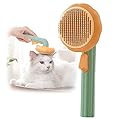 Pet Pumpkin Brush, Pet Grooming Self Cleaning Slicker Brush for Dogs Cats Puppy Rabbit, Cat Brush Grooming Gently Removes Loose Undercoat, Mats Tangled Hair Slicker Brush?green?