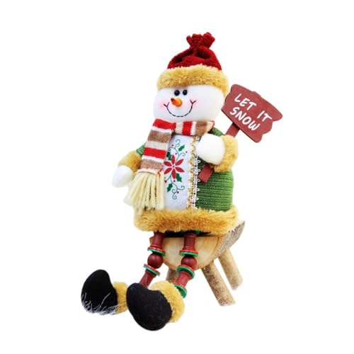 プレミアムクリスマスぬいぐるみデコレーションサンタ雪だるまトナカイフィギュア毎年再利用ホリデーぬいぐるみホームオフィス装飾