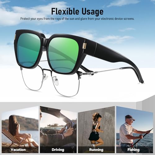 Image of HAOLOTA Polarized Sunglasses for Men Women Designer Driving Glasses Lightweight UV400 Protection