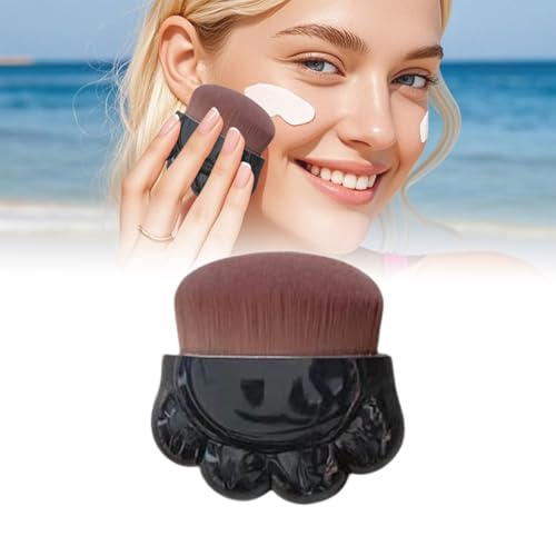 Sunscreen Applicator - Cute Cat Paw Design Sunscreen Brush With Protective Cover, Sun Lotion Sunscreen Applicator for Kids &amp; Adults, Beach Vacation Essential for Sun Protection (Black)