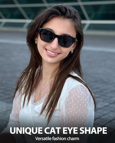 LVIOE Narrow Polarized Sunglasses for Women Trendy Classic Cat Eye Sun Glasses for Small Face Women with UV400 Protection3