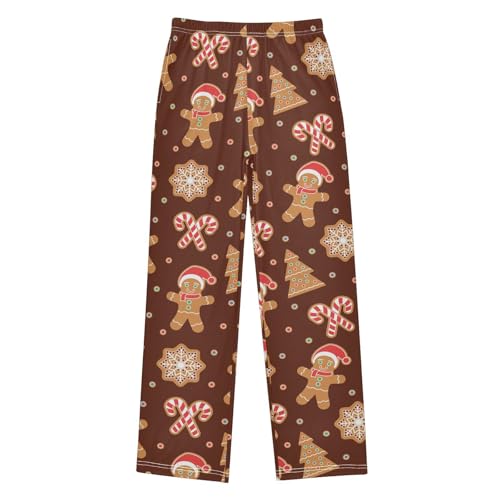 Eionryn Christmas Gingerbread Man Cookies Pajama Pants Pajama Bottoms Soft Sleep Pjs Lounge Pants M