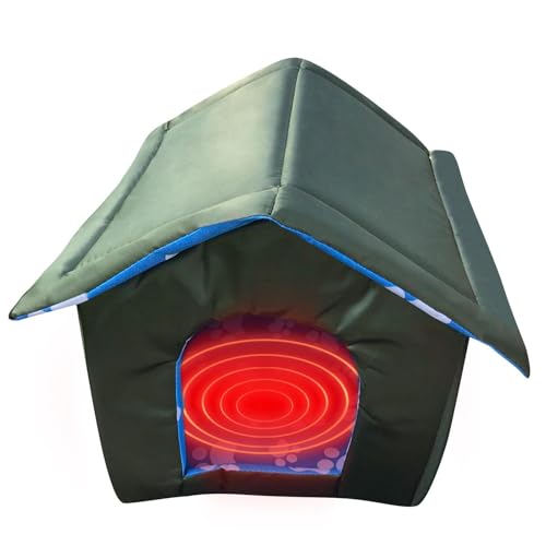 Fonney 屋外防水ペットハウス - 防水キャンバス屋??根のキャットハウス - 四季の屋内屋外の子犬の避難所の犬小屋、屋根付きのペットの巣の避難所