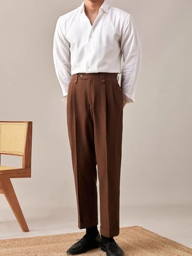 Vintage Men's Lightweight Linen Pants Causal Summer Premium Classic Comfort-Waist Dress Pants for Men3