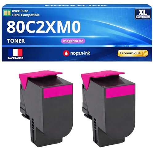 Toner compatible Lexmark 80C0X30 magenta pour les rapports d'impression en bureau