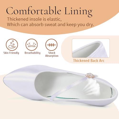 SWDZM Rhinestone Womens Latin Dance Shoes Suede Sole Ballroom Waltz Social Dance Shoes Closed Toe3