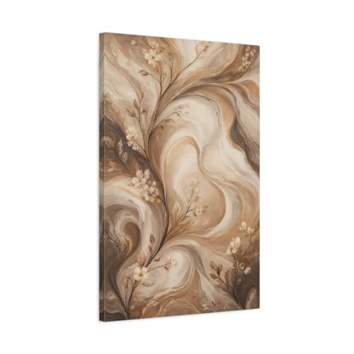 Tableau sur toile Floral Vines avec châssis de 3 cm pour un relief haut de gamme