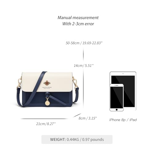 Bolso bandolera pequeño de cuero para mujer miniatura 3