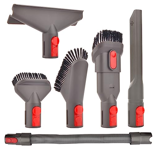 Buse Brosse Accessoires Kit avec Tuyau Extensible pour Dyson V7 V8 V10 V11 V11 SV10 SV11 SV14 Aspirateur, Quick Release Nettoyage Tool Kit pour Maison et...
