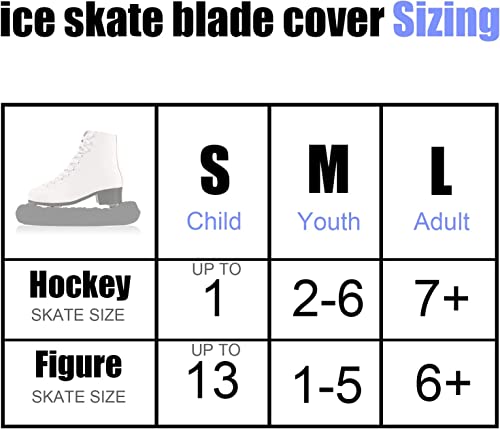 Qchengsan Ice Skate Guards,Skate Guards for Hockey Skates,Figure Skates and Ice Skates,Ice Skate Blade Covers,Ice Skate Soakers Covers for Toddler Kids Youth Adult-Men Women Boys Girls - Thumbnail 2