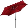 COSTWAY 3M Patio Parasol, Verstelbare buitenshuis Patio Parasol, Extra Grote Tafelparasol met Kantelverstelling…