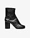 Beauty Cry Womens Black Tabi Boots Chunky Split Toe Ankle Leather Booties For Party Night Club Daily